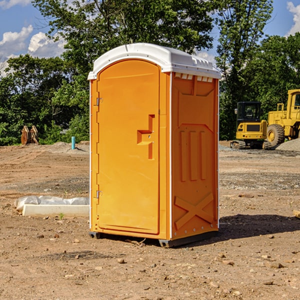 how often are the portable restrooms cleaned and serviced during a rental period in Veguita New Mexico